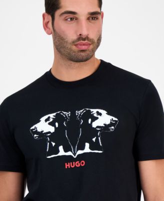 Мужская футболка Hugo Boss Dobero с коротким рукавом и круглым вырезом горловины с изображением Добермана от Hugo Boss