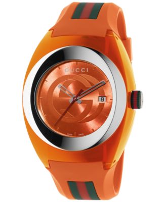 Gucci Unisex Swiss Sync Orange Striped 
