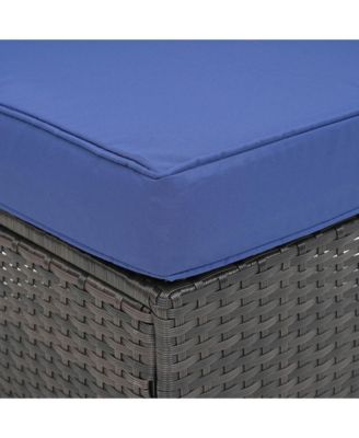 Streamdale PE Rattan Patio Furniture Set, Sectional Sofa, Cushions & Glass Table