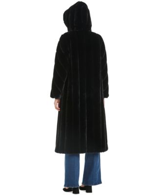 Women's Hooded Faux-Fur Coat