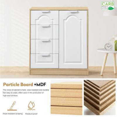 Streamdale Freestanding Storage Cabinet with Adjustable Shelf and Removable Drawers