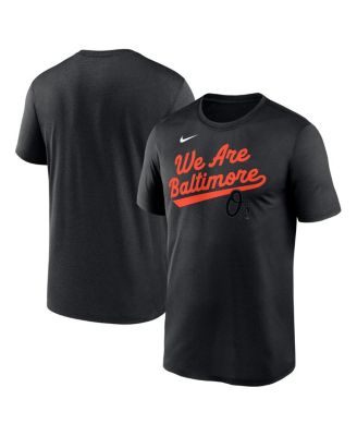 Nike - Men's&nbsp; Black Baltimore Orioles 2025 City Connect Team Phrase Script Legend Performance T-Shirt