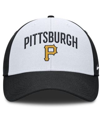 Men's White/Black Pittsburgh Pirates Club Performance Adjustable Hat