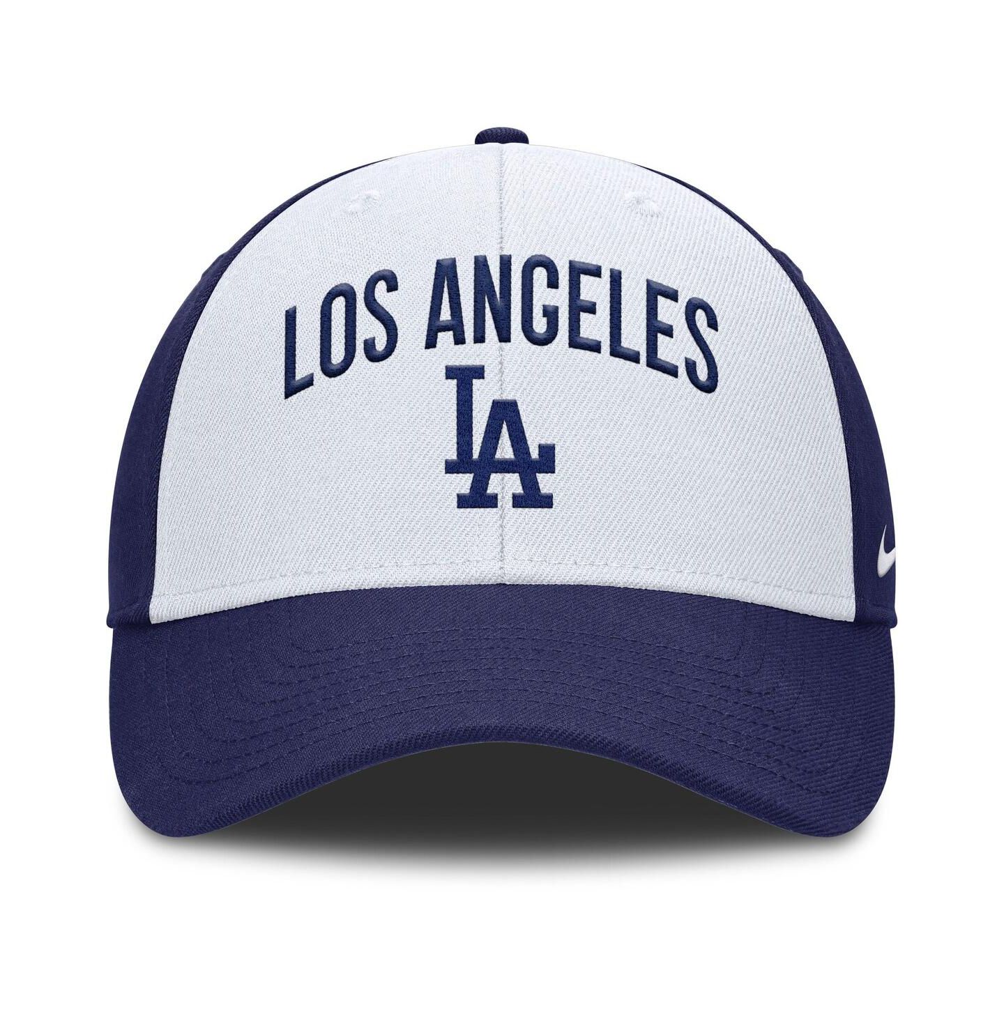 Мужская кепка Nike White/Royal Los Angeles Dodgers Club Performance Adjustable Hat — фото 3