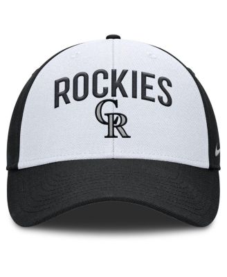 Men's White/Black Colorado Rockies Club Performance Adjustable Hat