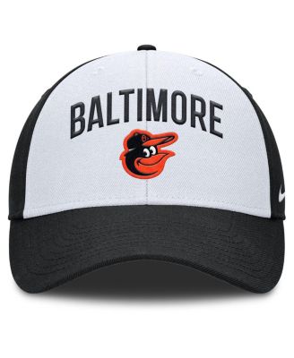 Мужская белая/черная бейсболка Nike Baltimore Orioles Club Performance с регулируемой посадкой