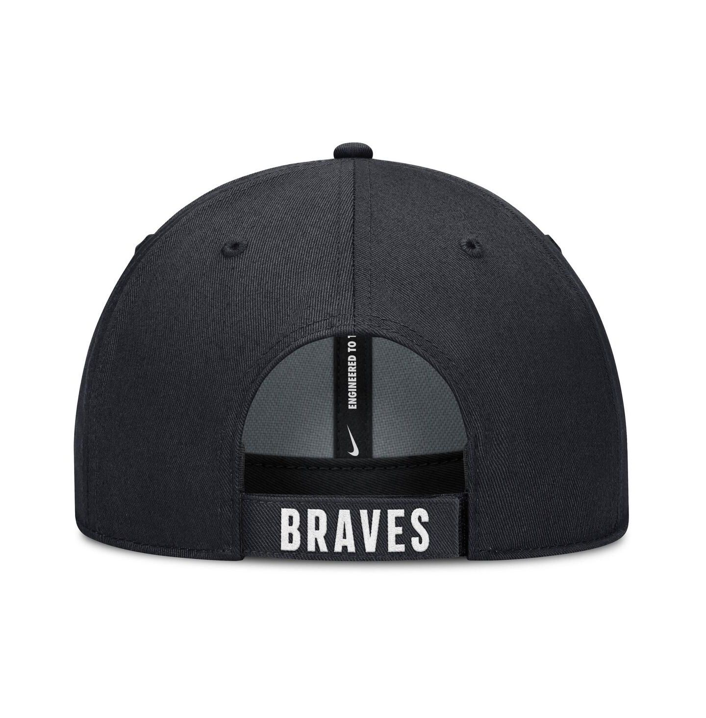 Мужская кепка Nike White/Navy Atlanta Braves Club Performance Adjustable Hat — фото 4