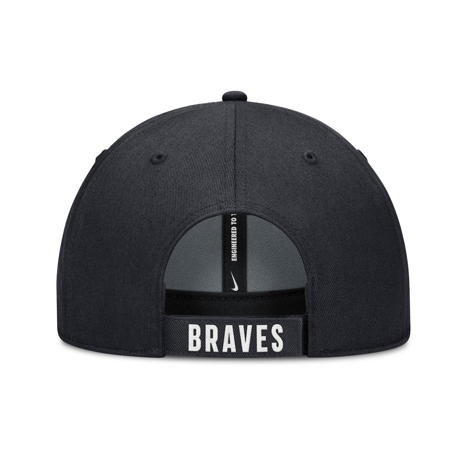 Men's White/Navy Atlanta Braves Club Performance Adjustable Hat