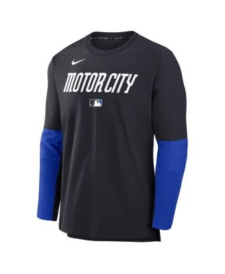 Мужская черная футболка с длинным рукавом Detroit Tigers Authentic Collection City Connect от Nike, легкая футболка для игроков Tri-Blend Performance