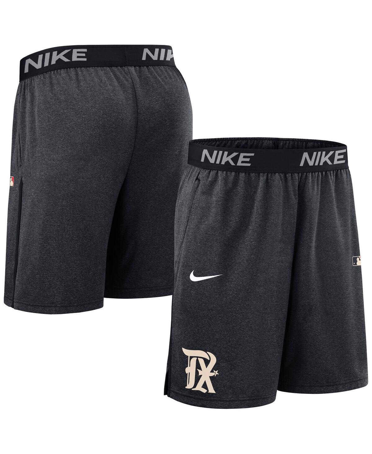 Nike Texas Rangers Authentic Collection City Connect  Men's Dri-fit Mlb Shorts In Black