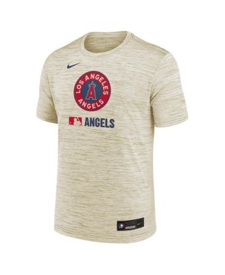 Мужская кремовая футболка Nike Los Angeles Angels 2025 City Connect Authentic из коллекции Velocity Performance
