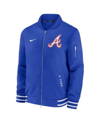 Мужская куртка-бомбер Nike Royal Atlanta Braves Authentic Collection City Connect на полной молнии от Nike
