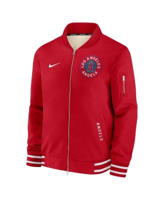 Мужская красная куртка-бомбер Nike Los Angeles Angels Authentic Collection City Connect на полной молнии от Nike