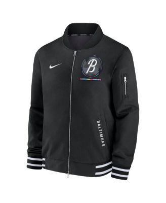 Мужская черная куртка-бомбер Nike Baltimore Orioles Authentic Collection City Connect на полной молнии от Nike
