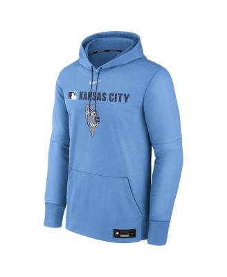 Мужская светло-голубая толстовка Nike Kansas City Royals Authentic Collection City Connect Therma с капюшоном-пуловером