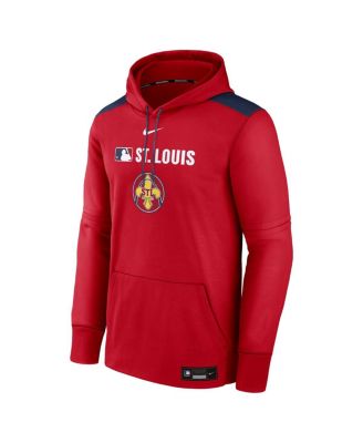 Men's Red St. Louis Cardinals Authentic Collection City Connect Therma Pullover Hoodie