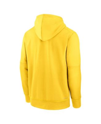 Мужская толстовка-пуловер Nike Gold Boston Red Sox Authentic Collection City Connect Therma с капюшоном