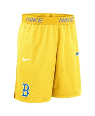 Мужские трикотажные шорты Nike Gold Boston Red Sox Authentic Collection City Connect Performance