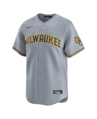 Мужская серая майка Nike Milwaukee Brewers Away Limited от Nike