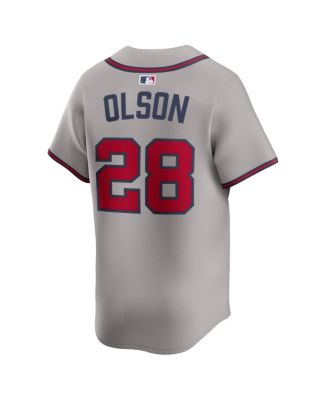Men's Matt Olson Gray Atlanta Braves Road Limited Player Jersey