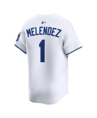 Мужская майка Nike MJ Melendez White Kansas City Royals Home Limited для игроков