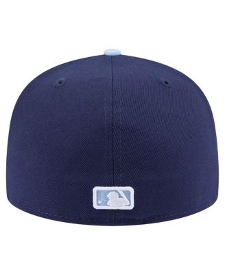 Мужская темно-синяя /светло-голубая шляпа New Era Toronto Blue Jays Color Pack 2-Тонная приталенная шляпа длиной 59 см