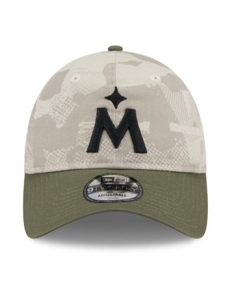 Мужская светло-бежевая/оливковая шляпа New Era Minnesota Twins 2025, День Вооруженных сил, 920 лет, регулируемая шляпа