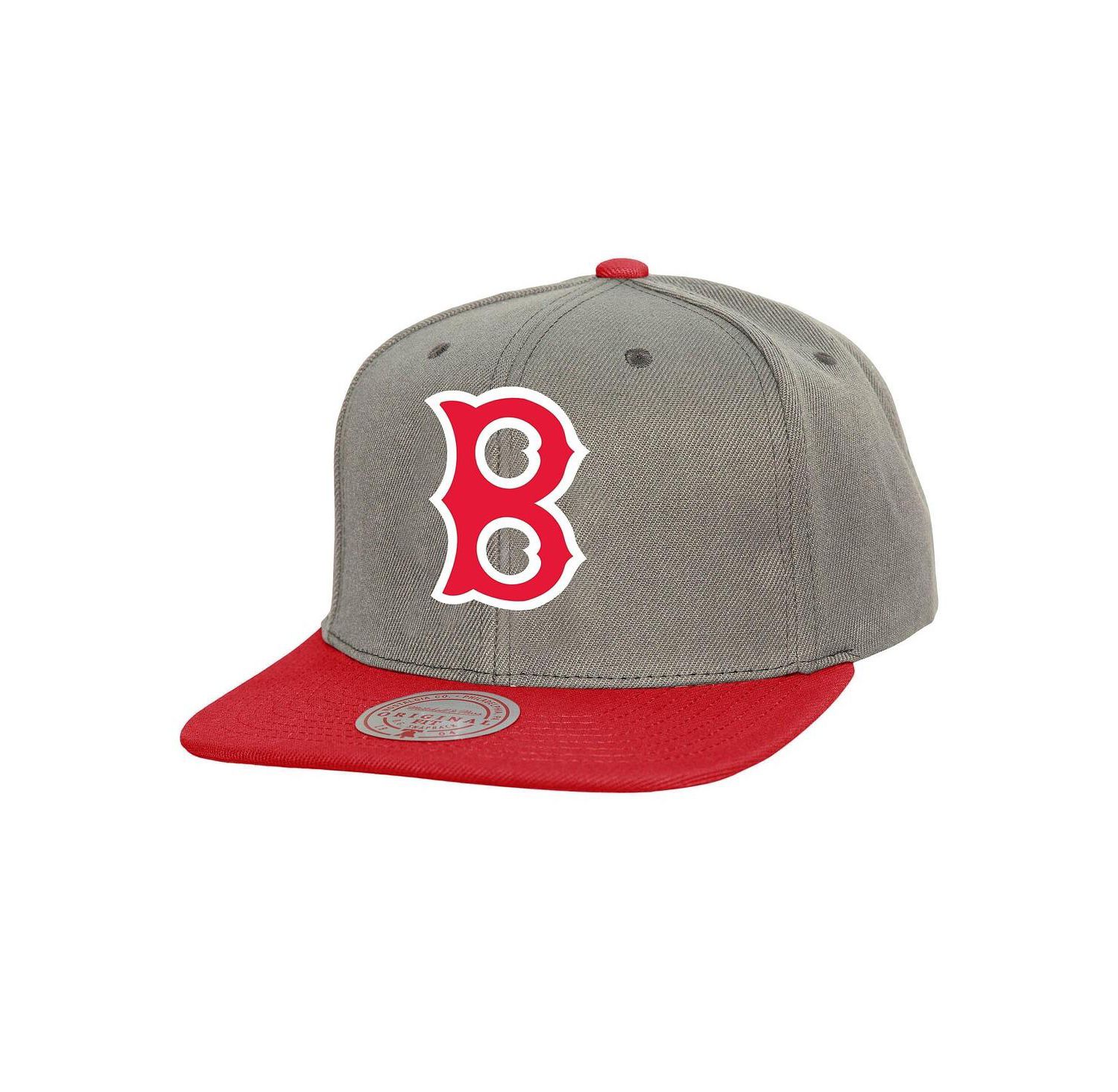 Men's Gray Boston Red Sox Cooperstown Collection Basic Flip Snapback Hat