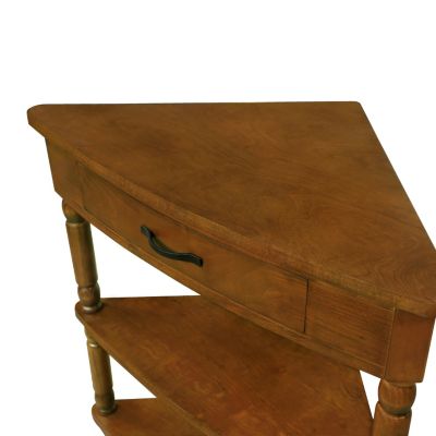 3-tier Wood Corner Table, Brown