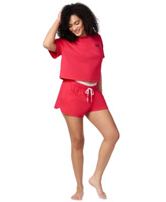 Women's Short-Sleeve French Terry Pajama Set