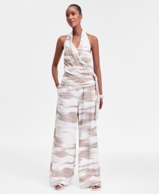 Women's Printed Wrap Top, Exclusively at Macy's