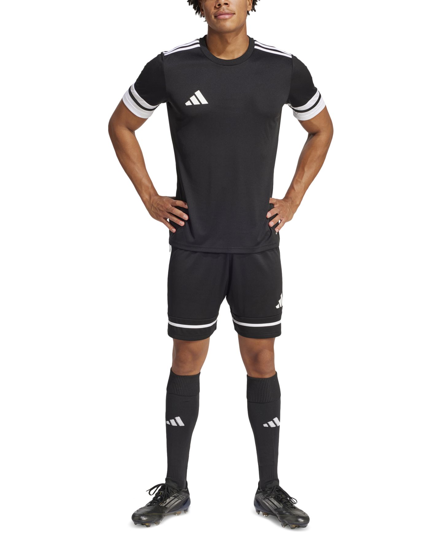 Мужские шорты adidas Regular-Fit Squad 25 Logo, цвет: Чёрный — фото 4