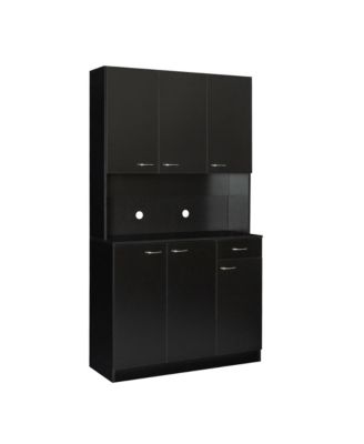  Tall Wardrobe & Kitchen Cabinet (6-Doors, 1-Shelf, 1-Drawer