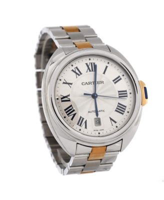 Бывшие в употреблении автоматические часы Cartier Cle de Cartier из нержавеющей стали и розового золота 40 мм