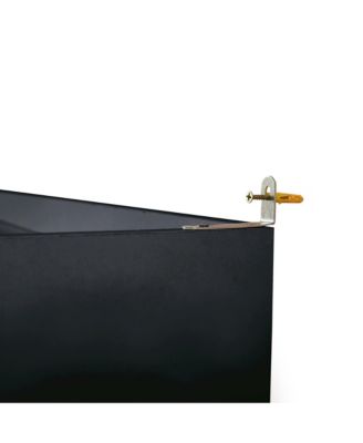  Freestanding 63" W Buffet with Hutch, Coffee Bar Storage Cabinet, Blue