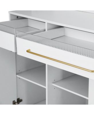 Streamdale 63" Buffet with Hutch, Coffee Bar, Drawers, Shelves, Outlet