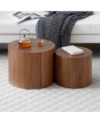 2-Pc. Set Wood Nesting Coffee Tables