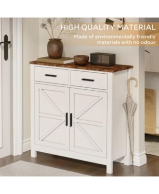  Farmhouse Buffet Cabinet with Drawers and Doors