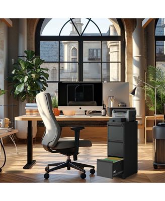 3-Drawer Metal Vertical File Cabinet with Lock