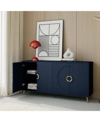 Streamdale Modern Lacquered 4-Door Wooden Cabinet