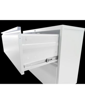 Lockable 3-Drawer Lateral File Cabinet (White)