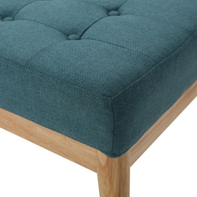 Mid-Century Modern Upholstered Bench with Button-Tufting