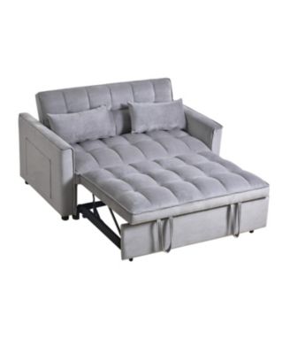 Streamdale Convertible Sleeper Sofa Bed with Velvet Loveseat