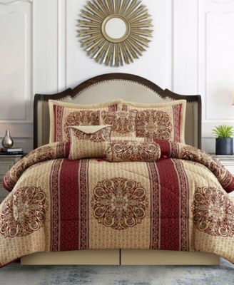 Myhand Medallion 7-Pc. Comforter Set, Queen
