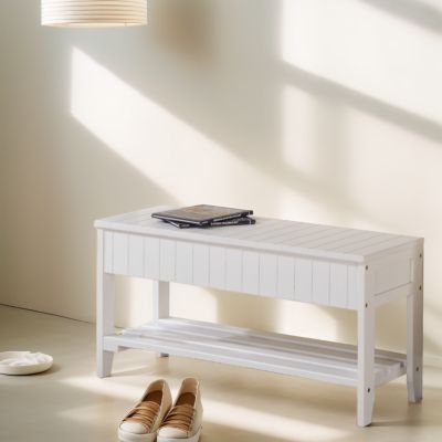 Quality Solid Wood Shoe Bench with Storage