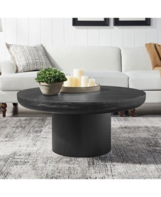 36-Inch Wood Veneer Round Coffee Table
