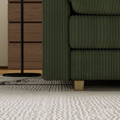 Streamdale Modular Sectional Sofa, Deep Seat, 4 Pillows, Modern L-Shape, GREEN