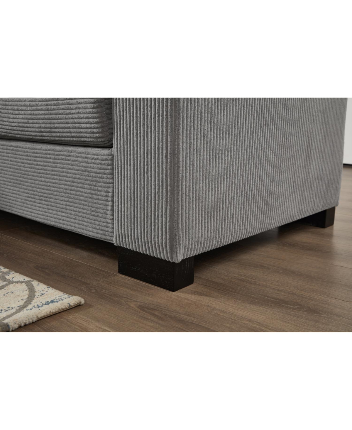 Streamdale Luxury Corduroy Sectional Sofa with Convertible Chaise
