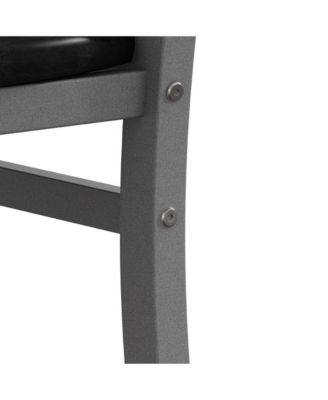 Streamdale Modern PU Leather Dining Chairs (Set of 2) with Steel Legs in Grey