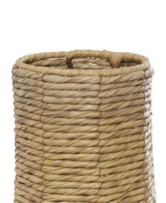 Faux Seagrass Handmade Tall Woven Floor Decorative Vase, 28"